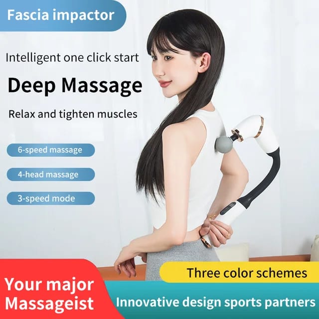 Picture of Professional Deep Tissue Body Massager Powerful Fascia Massage Hammer U-shaped Massage Multicolor