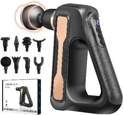 Picture of 32 Level Electric Deep Tissue Massager for Neck, Back & Full Body Pain Relief – Muscle Recovery Device for Sports & Fitness Black