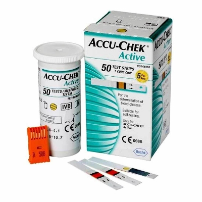 Picture of Accu-Chek Active Blood Glucose Test Strips 50 Pcs 