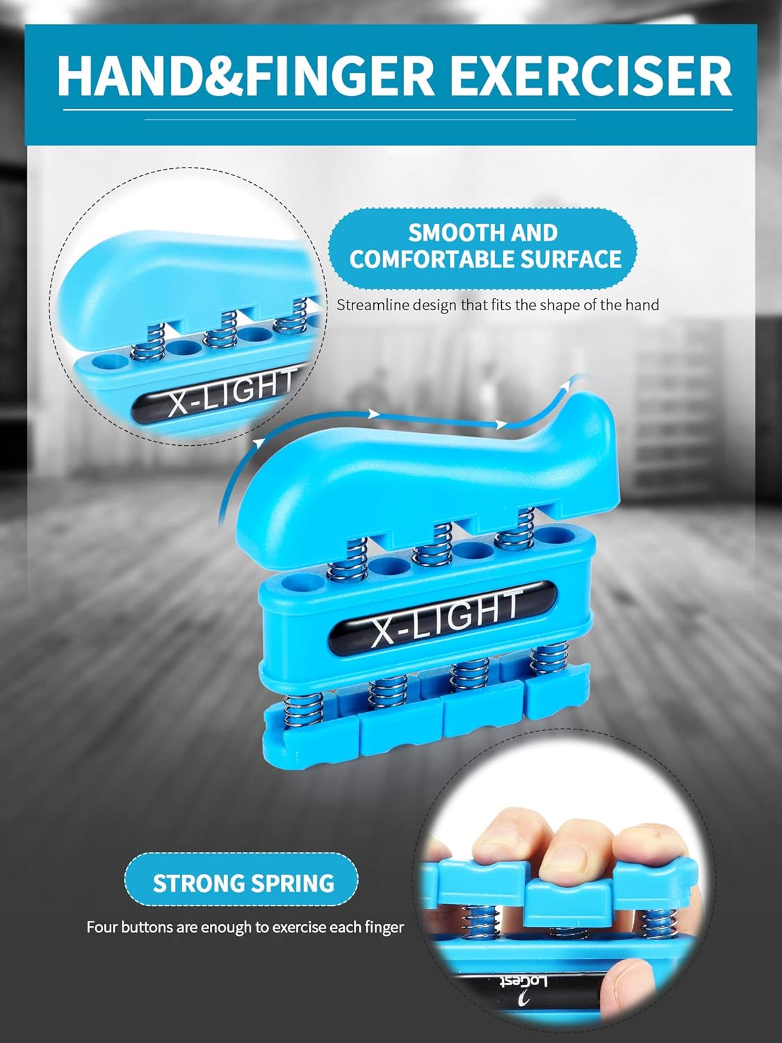 Picture of Designed to increase the strength of the fingers, wrists and forearms,Exercise each finger trainer individually, or the entire hand arm strengthener. Isolates and exercises each finger individually for strength, dexterity, and endurance. Develops outs Multicolor