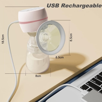 Picture of Electric Breast Pump, Portable Anti-Backflow Breast Pumps, 3 Modes & 9 Levels Touch Screen LED Display, USB Rechargeable, Ultra-Quiet and Pain Free Multicolor