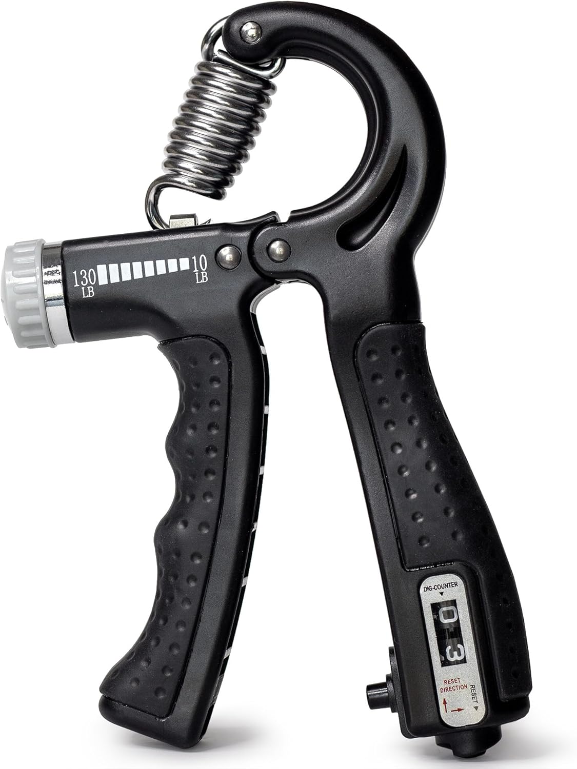 Picture of Sports Adjustable Hand Grip (10kg - 60kg) Strengthener with Counter for Men & Women for Gym Workout Hand Exercise Equipment to Use in Home for Forearm Exercise (Black) Stainless Steel Spring Multicolor