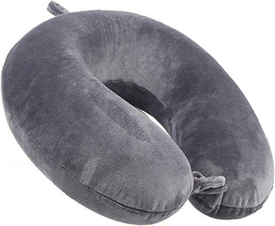 Picture of Travel Neck Pillow - Lightweight Fleece Casing U-Shaped Stuffable Foam Travel Pillow for Sleeping and Neck Support Multicolor