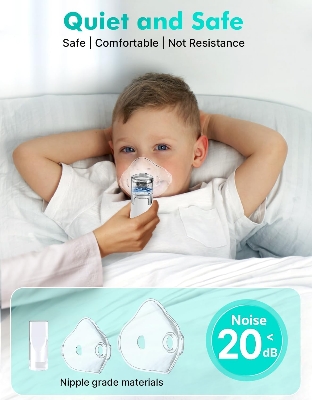Picture of Portable Nebulizer,Nebulizer Machine for Adults and Kids Travel and Household Use, Handheld Mesh Nebulizer Multicolor
