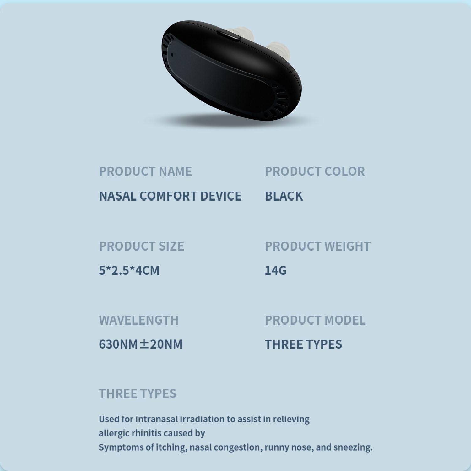 Picture of Respi Relief Red Light Nasal Therapy, Portable Respiratory Red Light, Infrared Rhinitis Device, Intelligent Infrared Nose Recovery Device for Allergic Chronic Rhinitis Multicolor