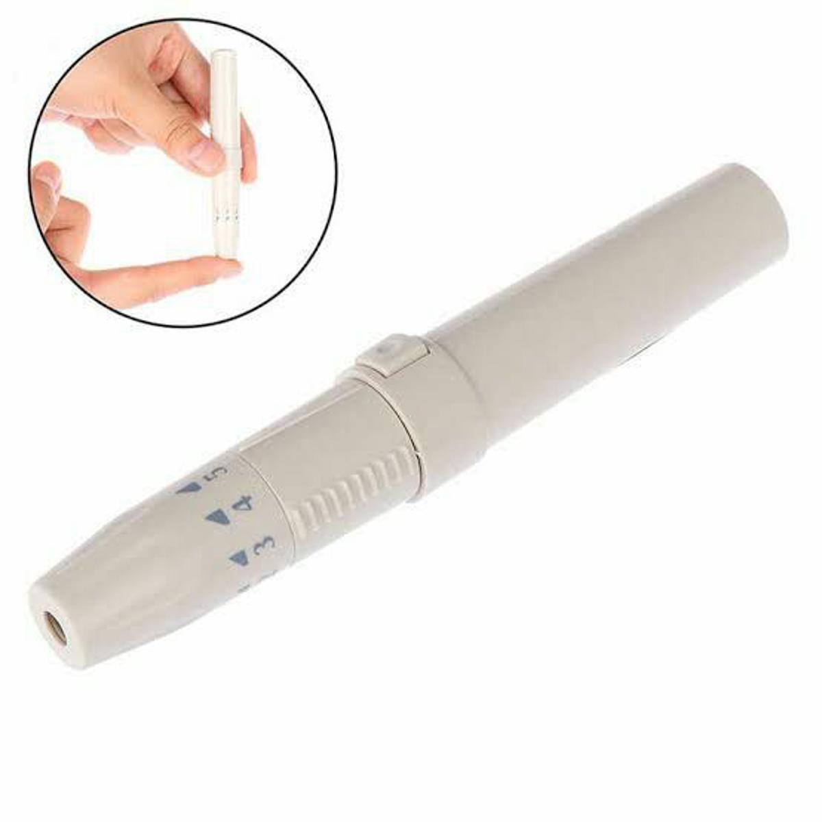 Picture of Blood Lancets Lancing Device For Blood Glucose Meter White
