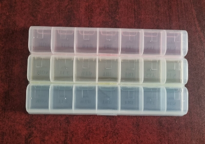 Picture of Weekly Pill Box (3 Compartments) 7 DAYS Storage Multicolor