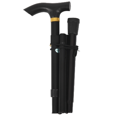 Picture of Folding Crutch Walking Cane Folding Stick with Adjustable Length (33-37 Inch) 