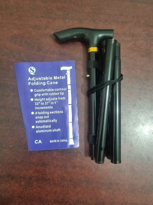 Picture of Folding Crutch Walking Cane Folding Stick with Adjustable Length (33-37 Inch) 