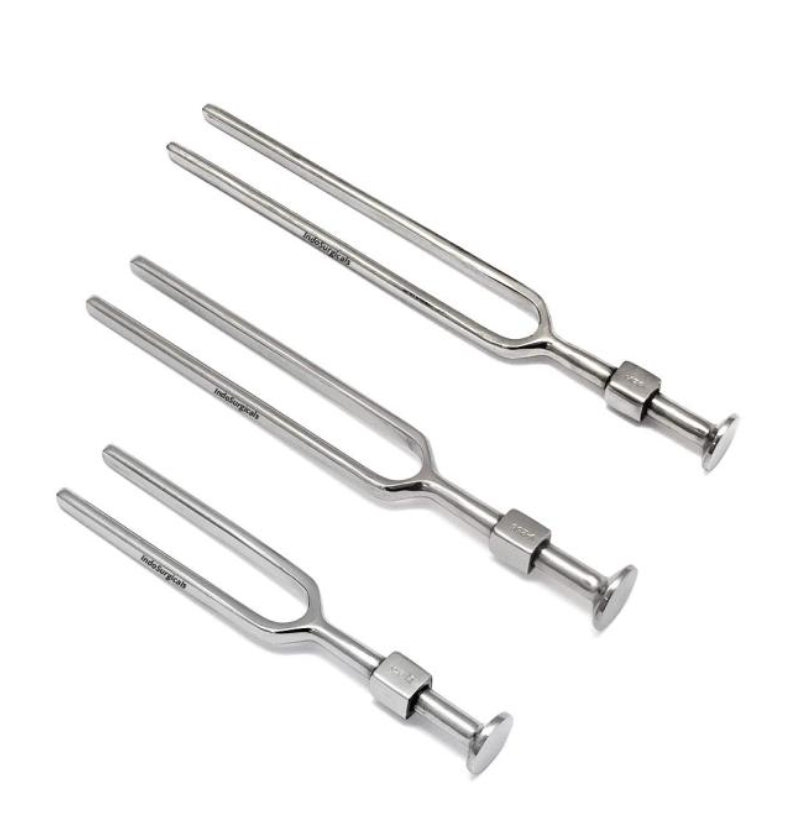 Picture of Set Of 3 Tuning Forks Made Up Of Stainless Steel - 128 Hz, 256 Hz & 512 Hz Silver