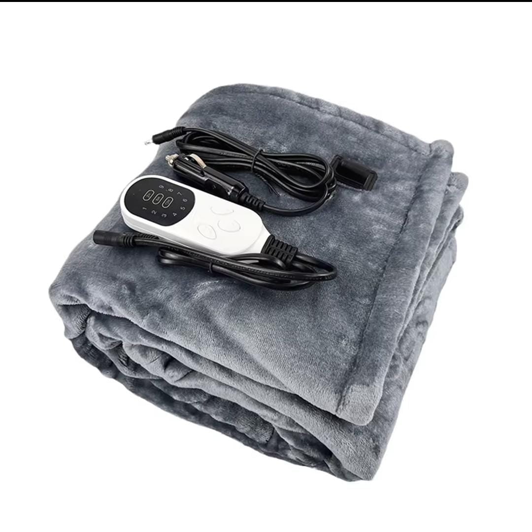 Picture of 9 Heating Levels Electric Heated Blanket flannel Heated Blanket Portable flannel Blanket Quickly Heated Cape Pad. 