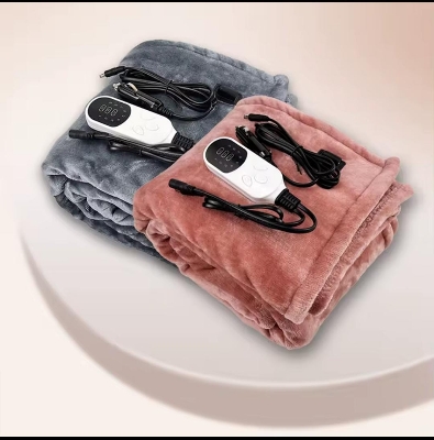 Picture of 9 Heating Levels Electric Heated Blanket flannel Heated Blanket Portable flannel Blanket Quickly Heated Cape Pad. 