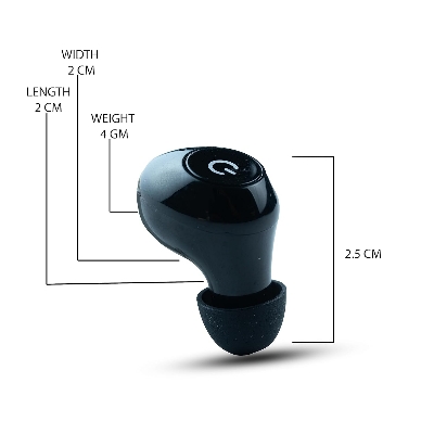 Picture of Digital Rechargeable Both Ear Wireless Finger Touch Both ear Mini CIC Hearing Aid Machine for Deaf (Black) 