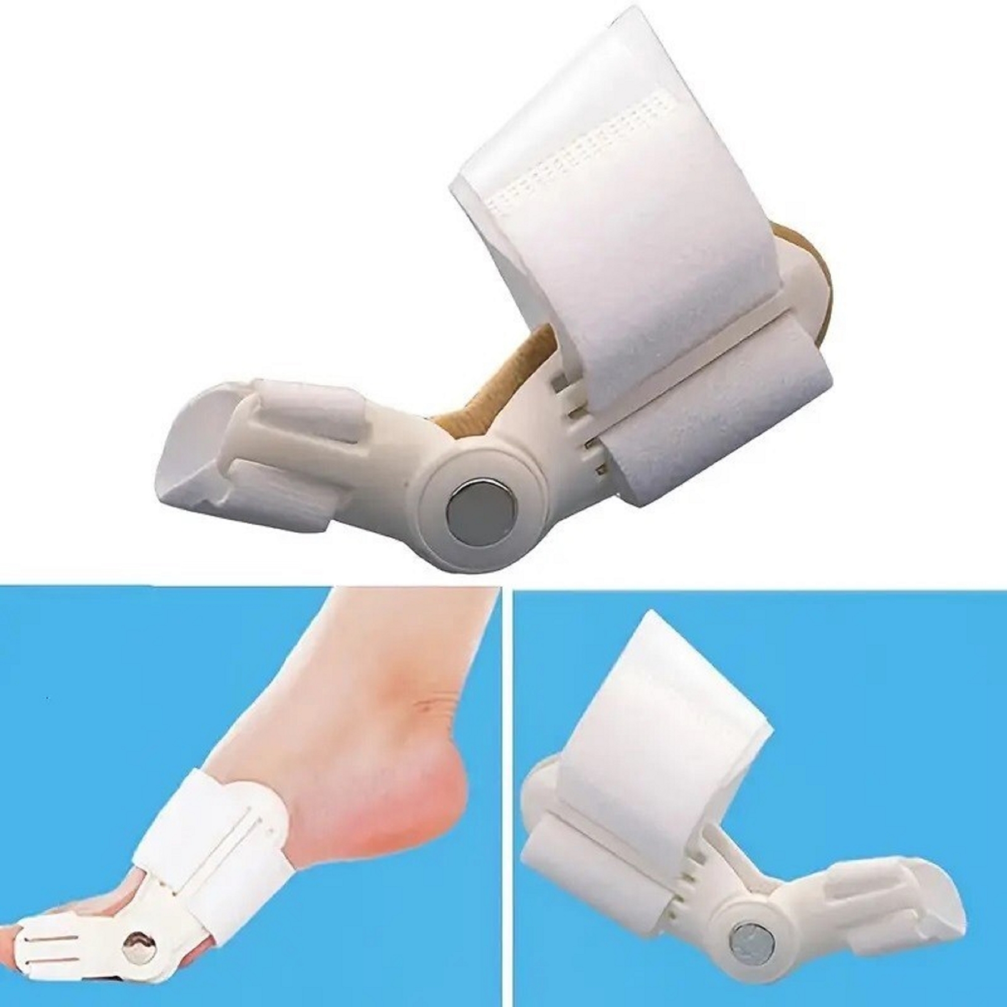 Picture of Bunion Splint Big Toe Straightener Corrector Foot Pain Relief Hallux Valgus Correction Orthopedic Supplies Pedicure Foot Care White