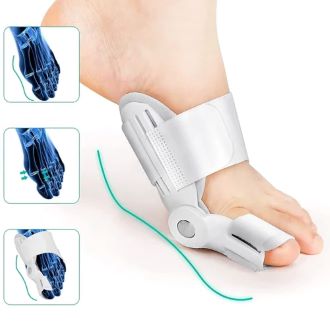 Picture of Bunion Splint Big Toe Straightener Corrector Foot Pain Relief Hallux Valgus Correction Orthopedic Supplies Pedicure Foot Care White