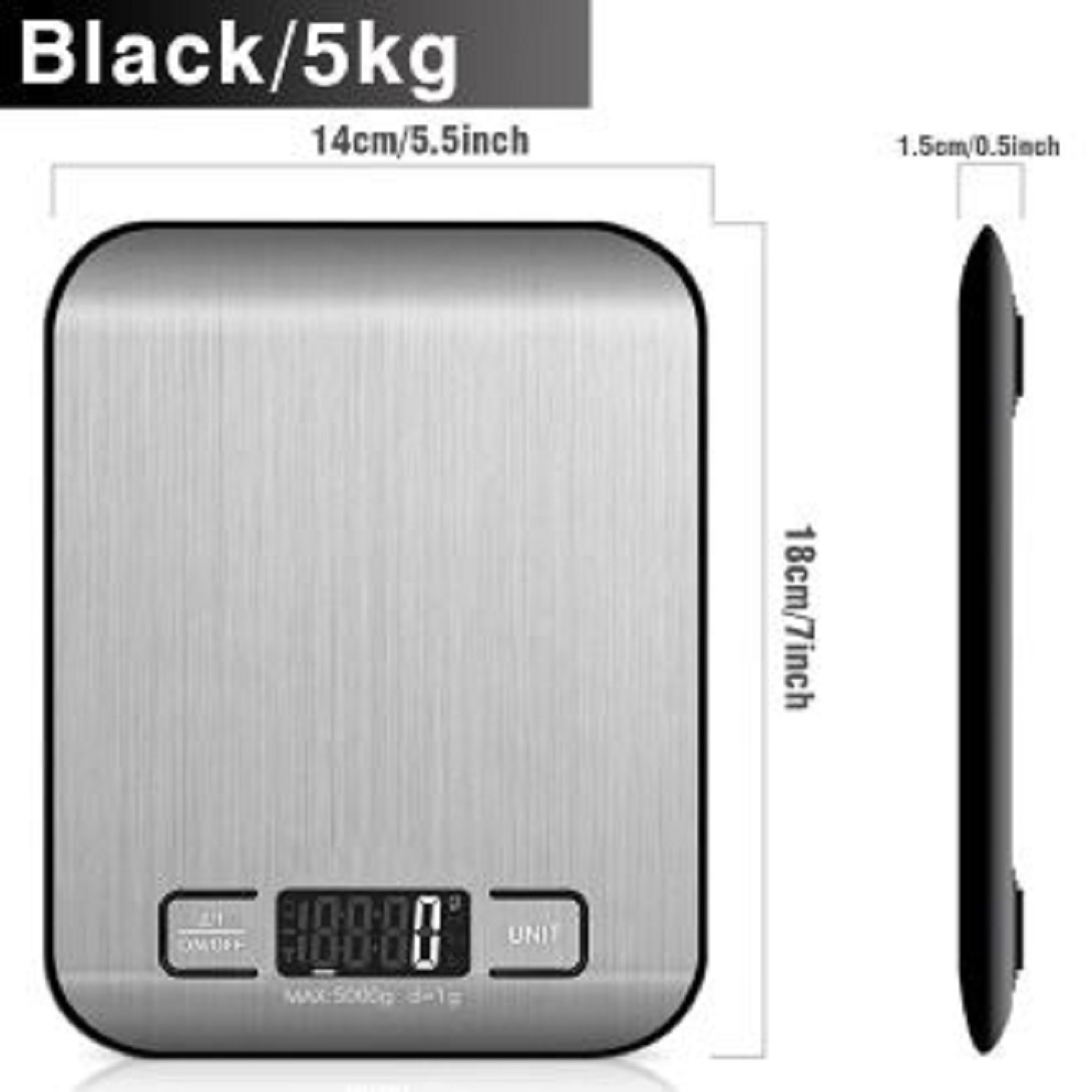 Picture of Gram Scale Digital Scale Digital Kitchen Scale Food Scale 5/10kg, Steel Stainless Electronic Balance Measuring Gs Scales For Cooking Baking Food Scale for Food Powder Medicine Gold Weed Silver