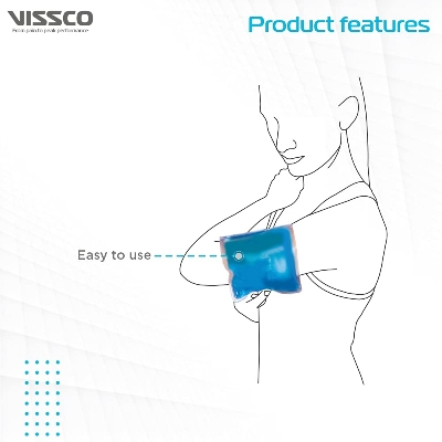 Picture of Vissco Icecool Gel Pack,Re-Freezable for Instant Shoulder Pain Relief & Swelling for Men & Women, Use it for Back & Shoulder Water Blue