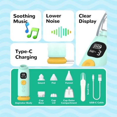 Picture of Automatic Nose Cleaner with Music and Light Soothing Function For Child Multicolor