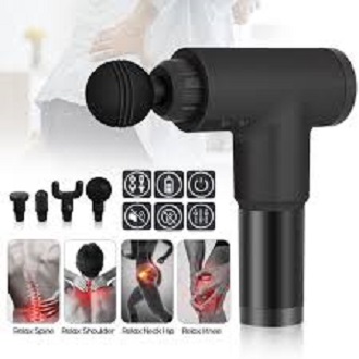 Picture of Portable mini massager deep tissue Therapy massage machine to relieve muscle soreness, used for athletes, percussion muscle massager and back massager Black