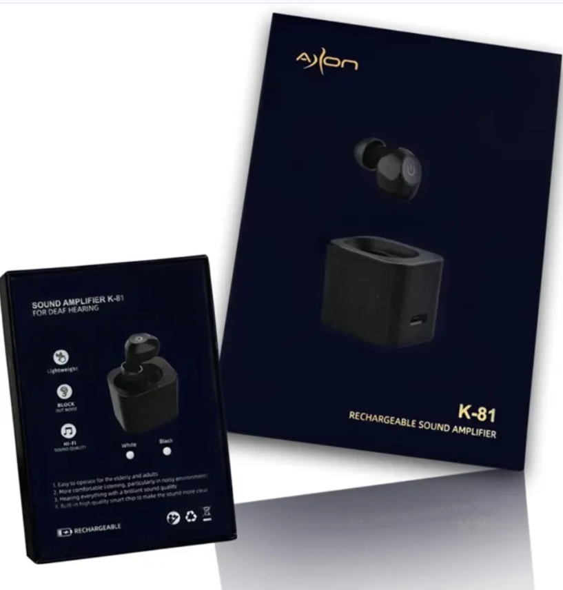 Picture of Axon K81 Rechargeable Hearing Aid Black