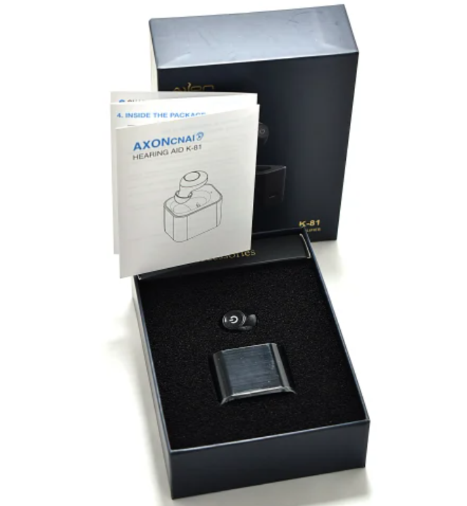 Picture of Axon K81 Rechargeable Hearing Aid Black