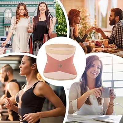 Picture of Waist Trainer for Women Tummy Control Postpartum Recovery Belt Waist Cincher Body Shaper Biscuit