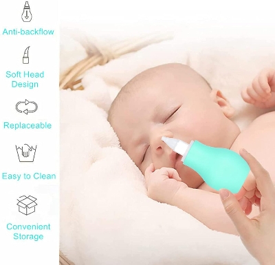 Picture of Baby Nose Care | Soft Silicone Nasal Cleaning Device for Newborns Multicolor