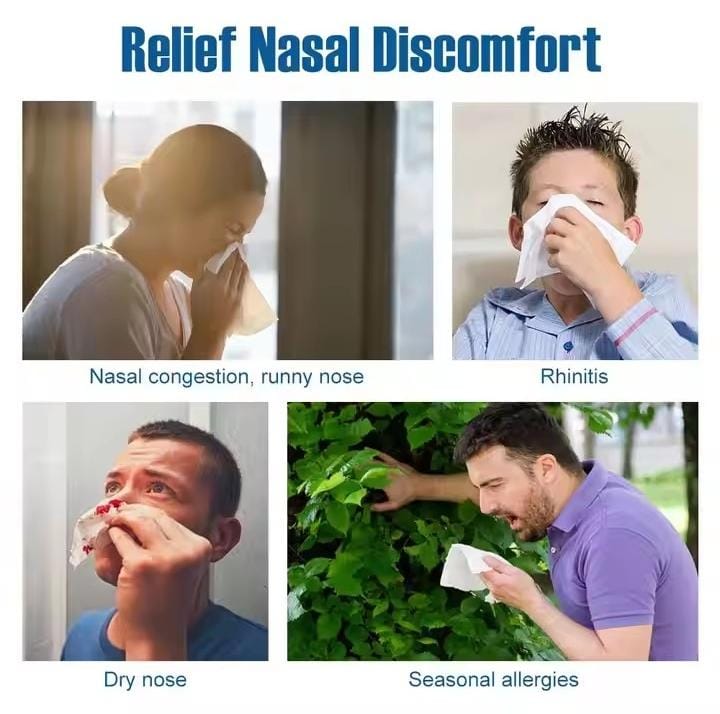 Picture of Nose Wash Cleaner Nasal Irrigator Rinse Bottle Nose Protector Avoid Allergic Rhinitis Adults Children Neti Pot 300ML White