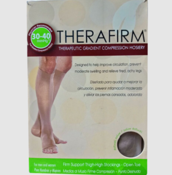 Picture of Therafirm Stockings Firm Compression Support Nylons 30-40 XL 