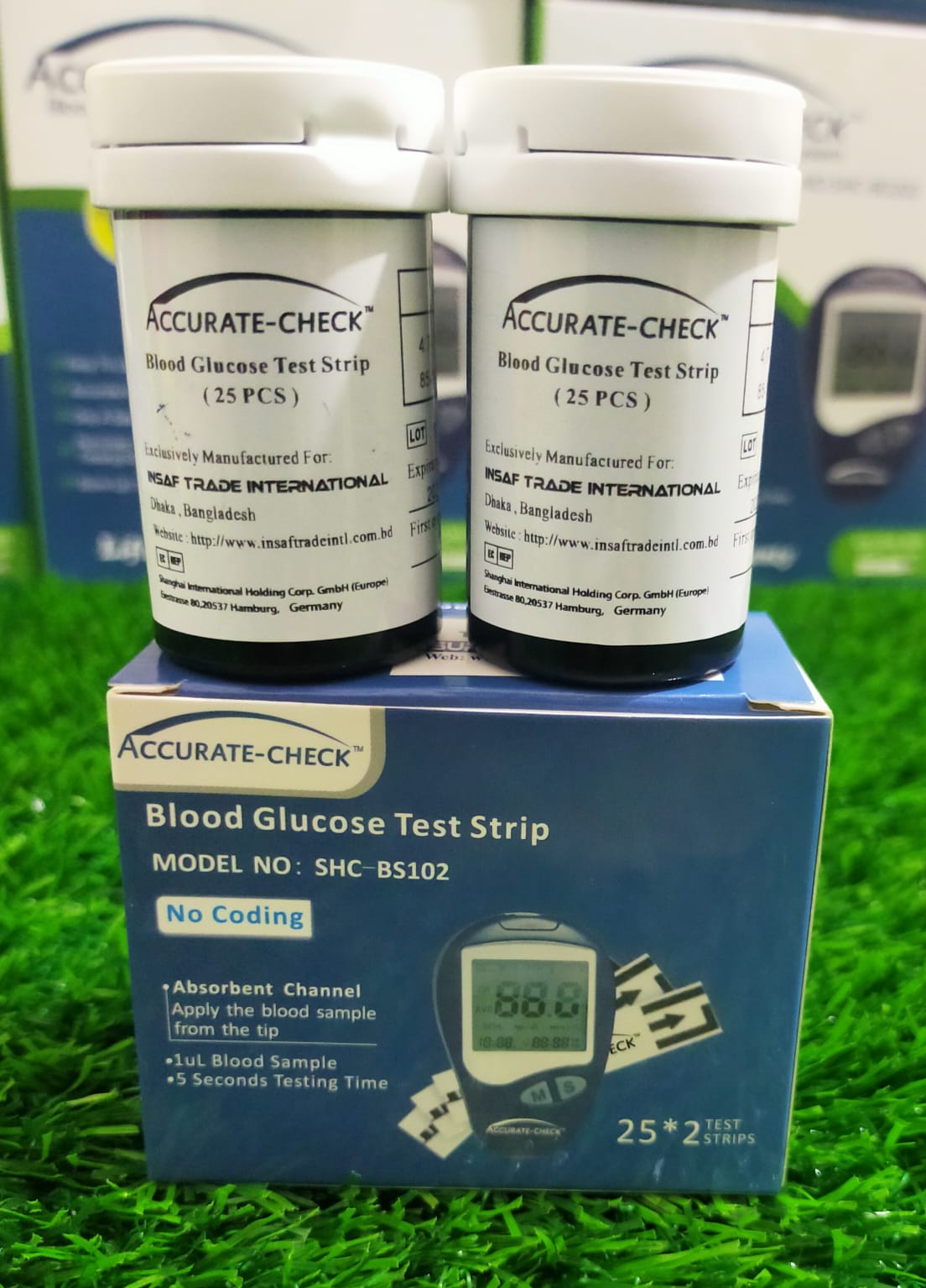 Picture of ACCURATE-CHECK  Blood Glucose Test Strip 25+25=50 strip White