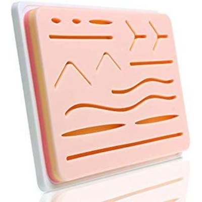 Picture of Reusable Surgical Medical Practice Traumatic Simulation Wounds Training Teaching Model Suture Kit Pad Silicone Fake Skin Suture Peanut