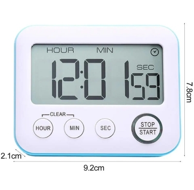 Picture of Digital Kitchen Countdown Timer: Teachers Classroom Counter Large LCD Loud Magnetic Clip Kids Simple Clock Mini Small Stopwatch Big Beeper Minute Hour Seconds Cooking Giant Multicolor