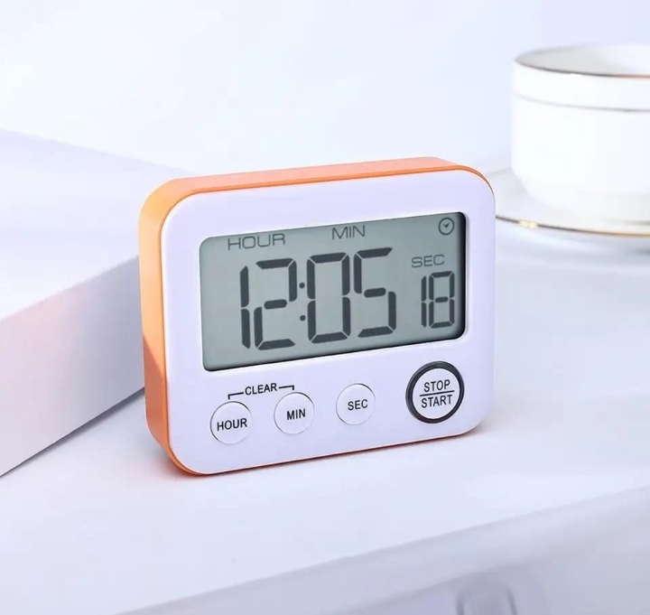 Picture of Digital Kitchen Countdown Timer: Teachers Classroom Counter Large LCD Loud Magnetic Clip Kids Simple Clock Mini Small Stopwatch Big Beeper Minute Hour Seconds Cooking Giant Multicolor