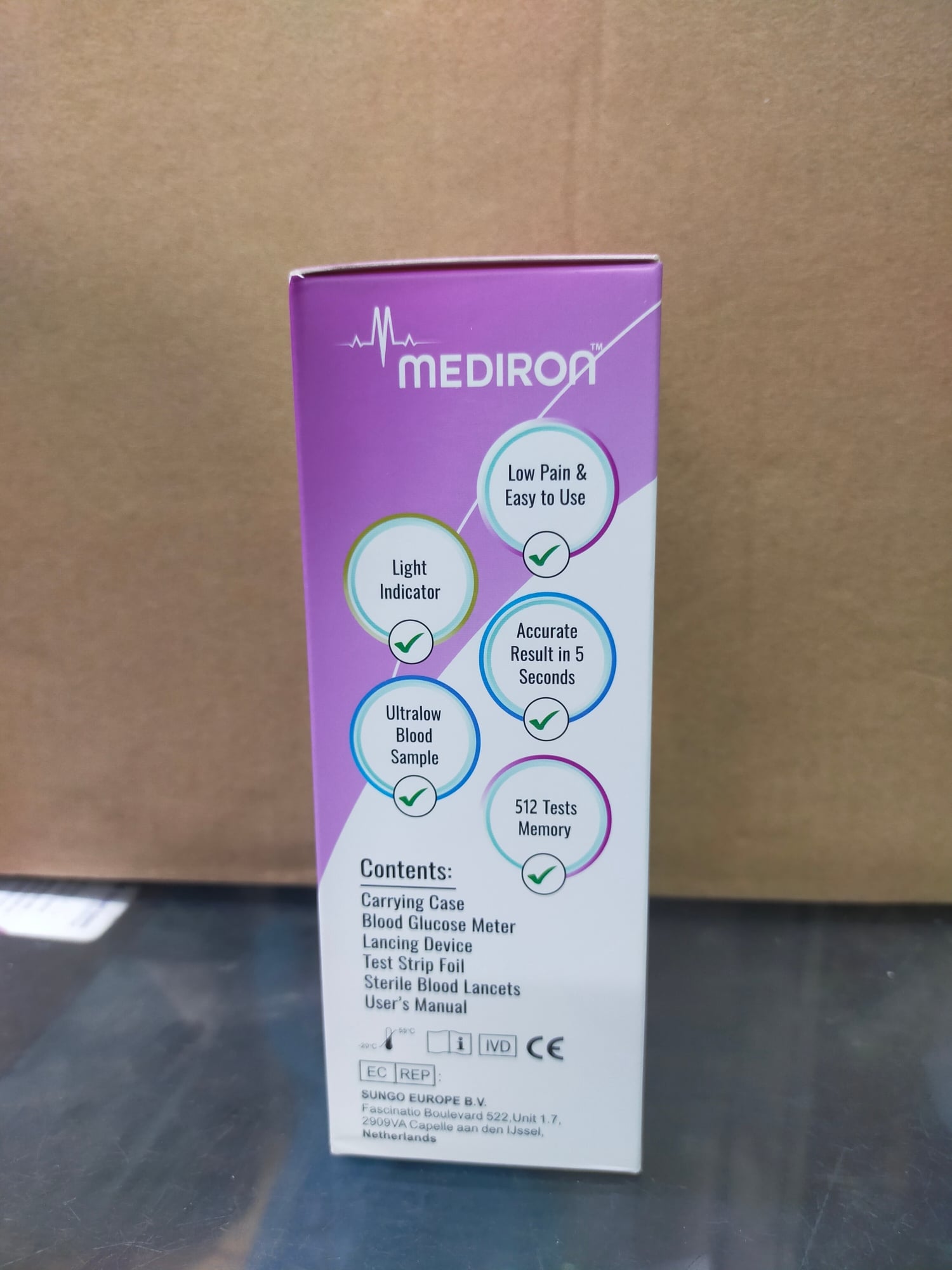 Picture of Mediron Blood Glucose Test Strip with 10 pcs strip 