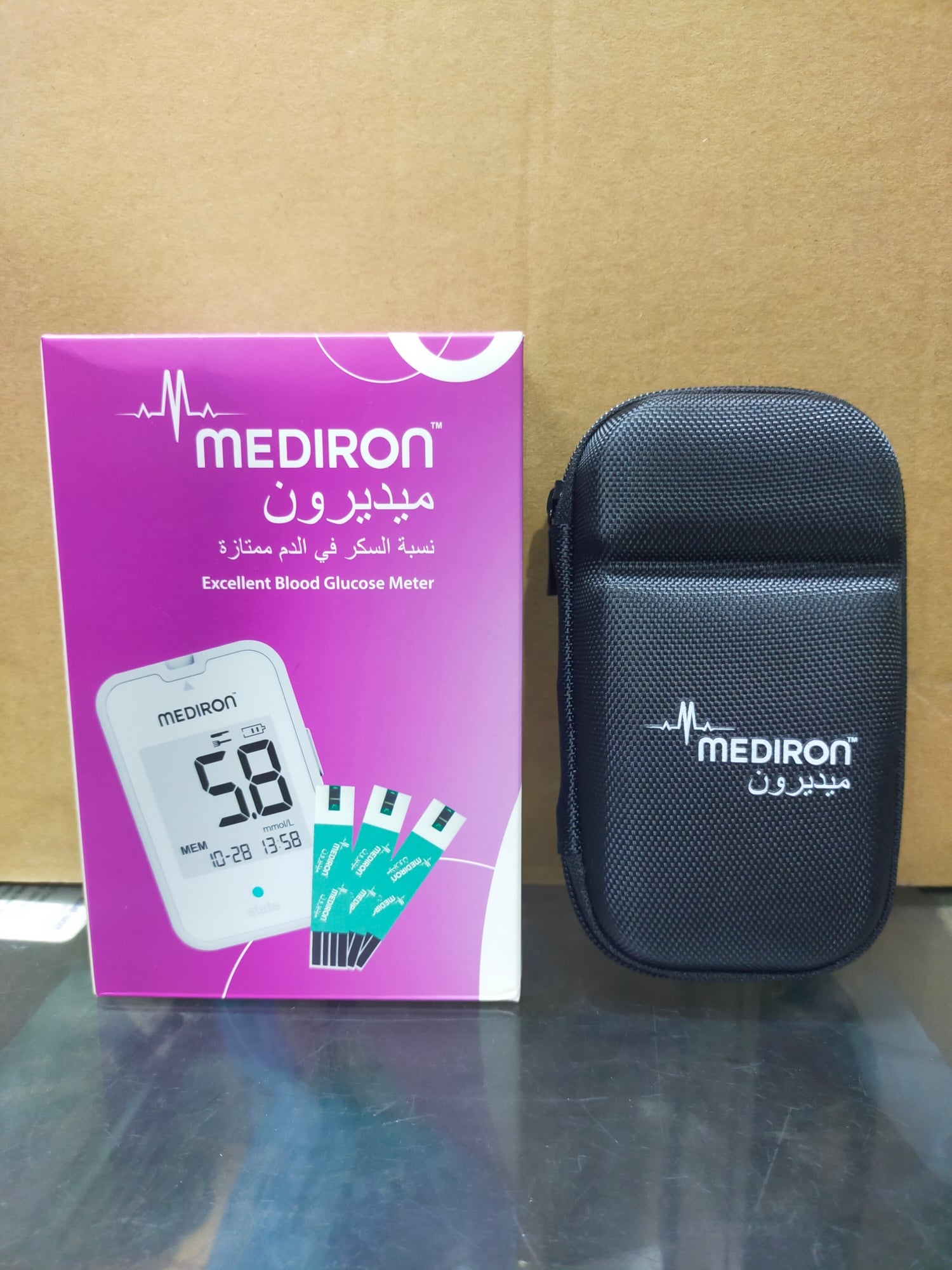 Picture of Mediron Blood Glucose Test Strip with 10 pcs strip 