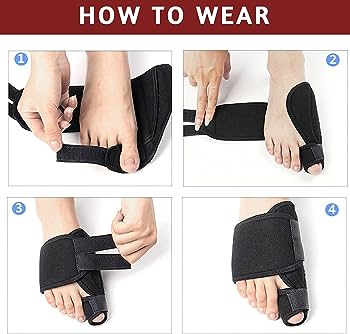 Picture of 1pcs Soft Bunion Corrector Toe Separator Splint Correction System Medical Device Hallux Valgus Foot Care Pedicure Orthotics Black