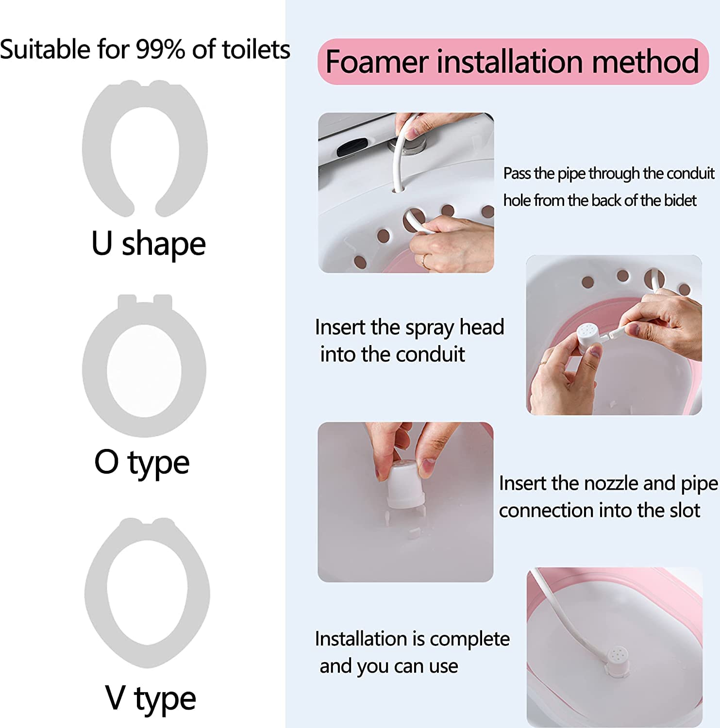 Picture of Sitz Bath, Sitz Bath for Hemorrhoids, Sitz Bath for Toilet Seat, Postpartum Care, Yoni Steam Seat for Women, Collapsible, Flusher Hose, Drain Holes, Wider Seating Area, Deeper Bowl Multicolor