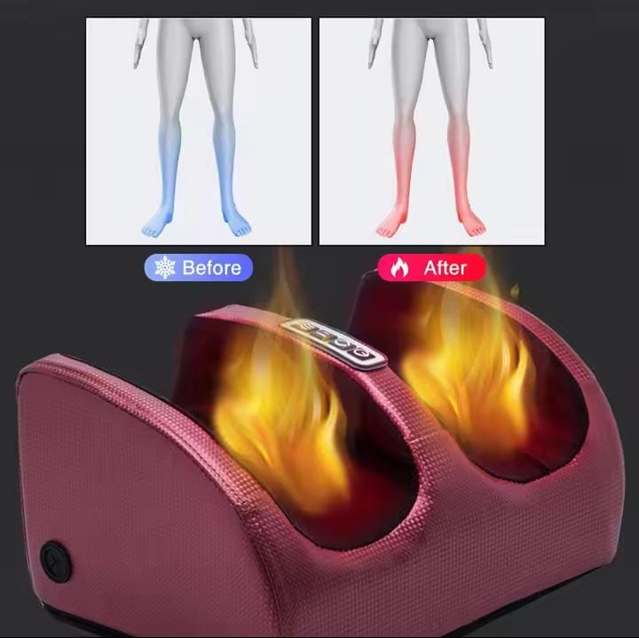 Picture of Electric Foot Massage Machine Hot Compress Shiatsu Foot Vibrators Kneading Roller For Foot Pain Relief Muscle Stimulation Gift 