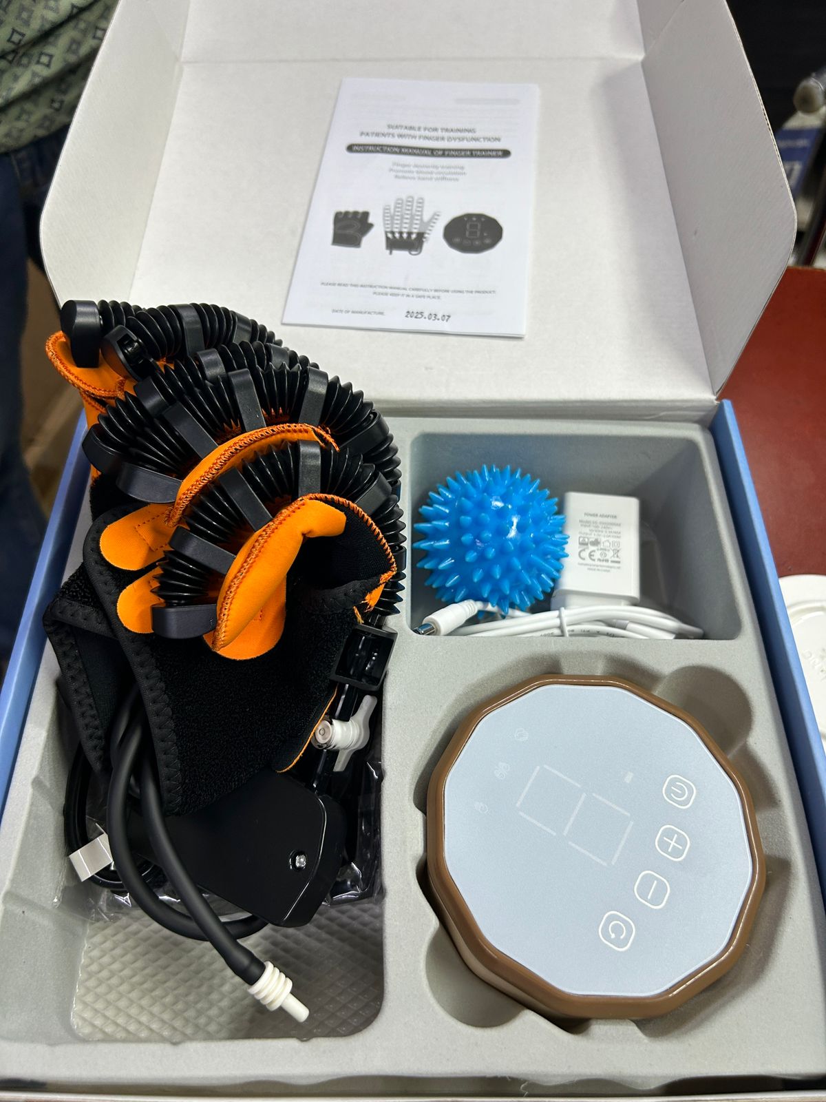 Picture of Electric Rehabilitation Robotic Gloves,Stroke Therapy Equipment for Adults,Hand Rehabilitation Robot Gloves,Stroke Recovery Multicolor
