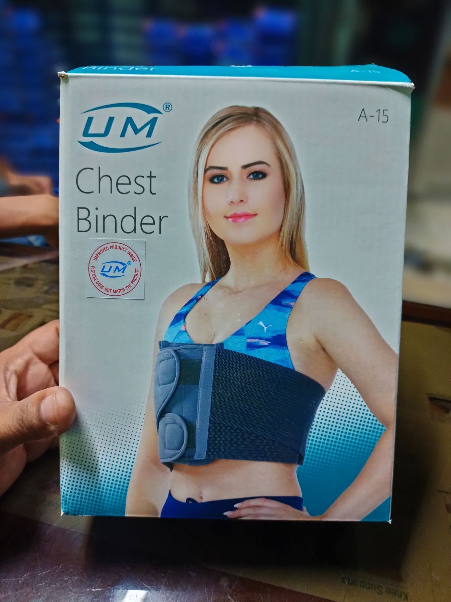 Picture of United Medicare UM Chest Binder (With adjustable open heart surgery pain relief belt) Grey