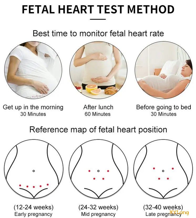 Picture of Ultrasound Doppler Fetal Heart Rate Monitor Home Fetal Heart Rate Monitor Stethoscope Fetal Heart Rate Monitor Multicolor