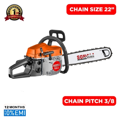 Picture of SONALI 2-Strokes Single Cylinder Petrol Chainsaw SPL CS5800, 22″ & 3/8