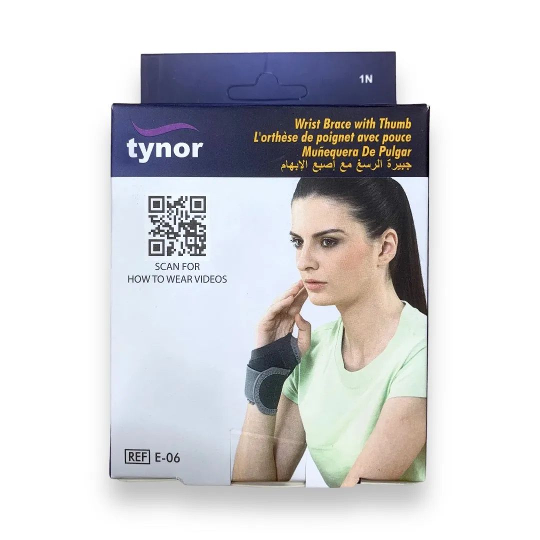Picture of Tynor Wrist Brace With Thumb Excellent Immobilization Grey