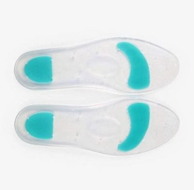 Picture of UM Silicone Elastomer Insole (The green gel inserts relief pressure on painful heel area) White