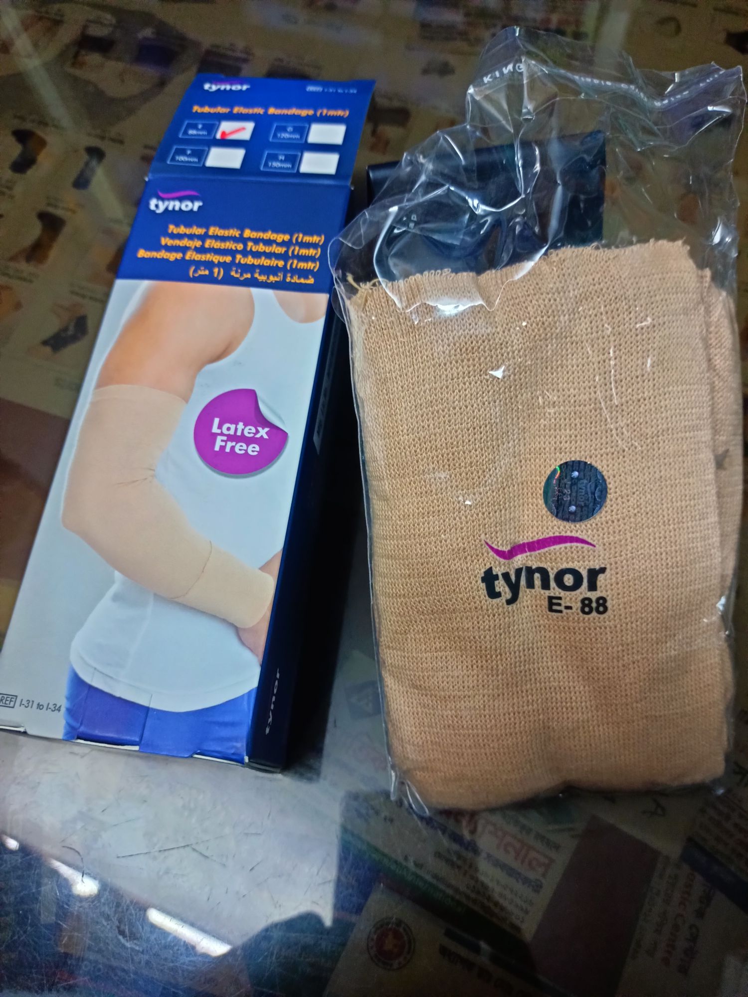 Picture of Tynor Tubular Elastic Bandage 1miter (With Hand stoking) Grey