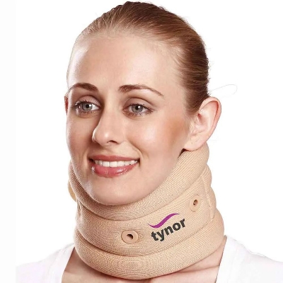 Picture of Tynor Cervical Collar Soft With Support,(Adjustable pain relief Neck supporting) Grey