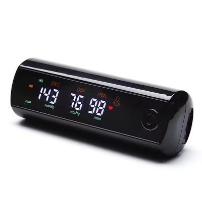 Picture of LCD Screen Sphygmomanometer, Rechargeable Li-ion Battery, English Voice, Large LCD Screen, Blood Pressure Monitor, Tonometer, Arm Light Ash