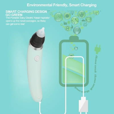 Picture of Electric Nasal Aspirator Baby Nasal Secretion Aspirator/Nasal Cleaner with 5 Suction Levels and 2 Tips for Newborns and Toddlers, BPA Free, Fully Washable & USB Charging Multicolor