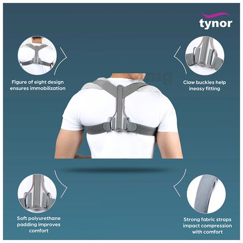Picture of Tynor Clavicle Brace with Velcro Grey