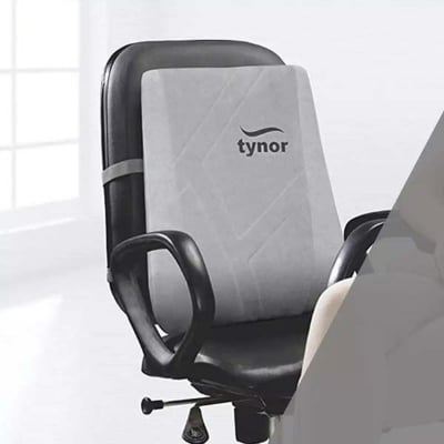 Picture of Tynor Back rest, Chair set Adjustable, Lumbar pain relief support Grey
